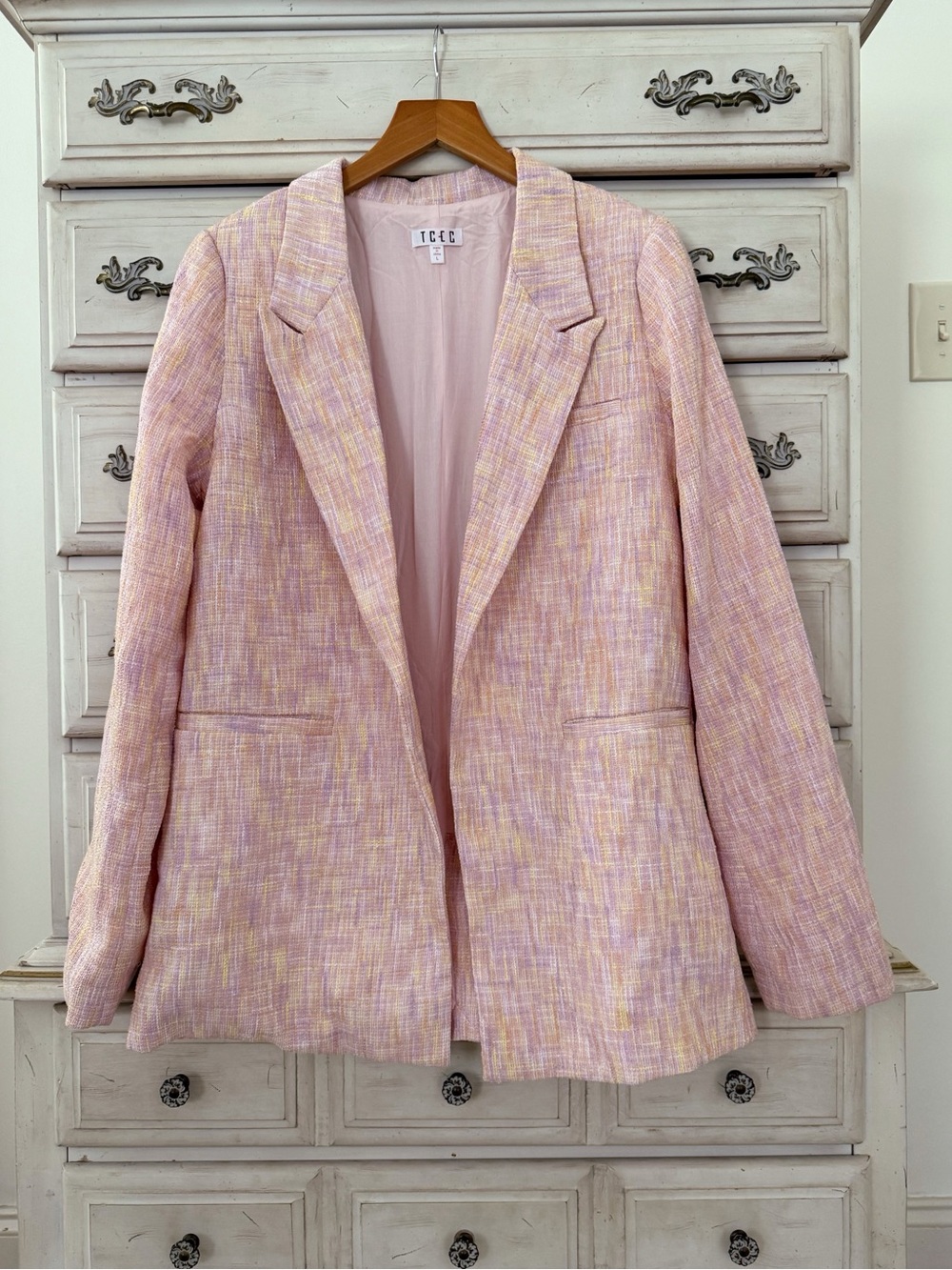 Vici Pink Tweed Classy Blazer